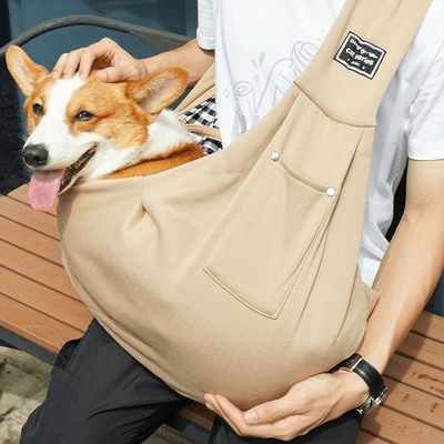 Sac à Bandoulière - PupPorter™ - Khaki - Galaxie Des Chiens