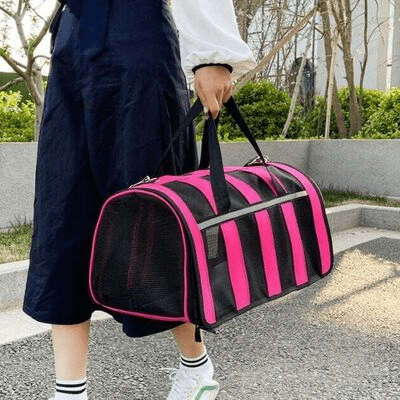 Sac de Transport Chien - MeshPetCarrier™ - Rose - Galaxie Des Chiens