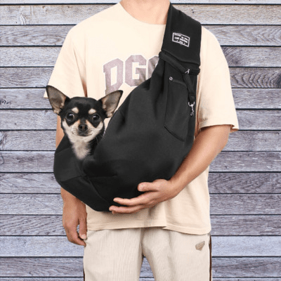 Sac à Bandoulière - PupPorter™ - Noir - Galaxie Des Chiens