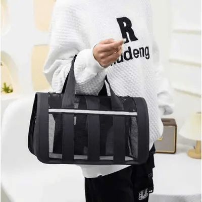 Sac de Transport Chien - MeshPetCarrier™ - Noir - Galaxie Des Chiens