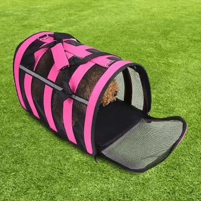 Sac de Transport Chien - MeshPetCarrier™ - Rose - Galaxie Des Chiens