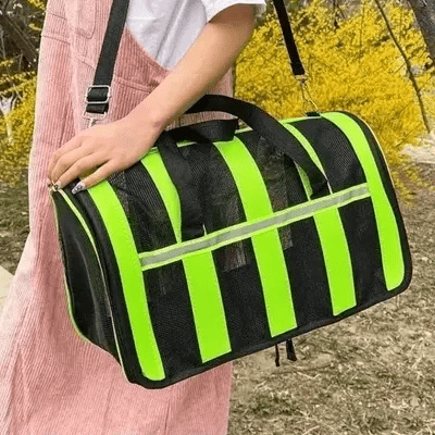 Sac de Transport Chien - MeshPetCarrier™ - Vert - Galaxie Des Chiens